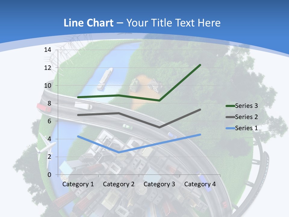 Plane Forest White PowerPoint Template