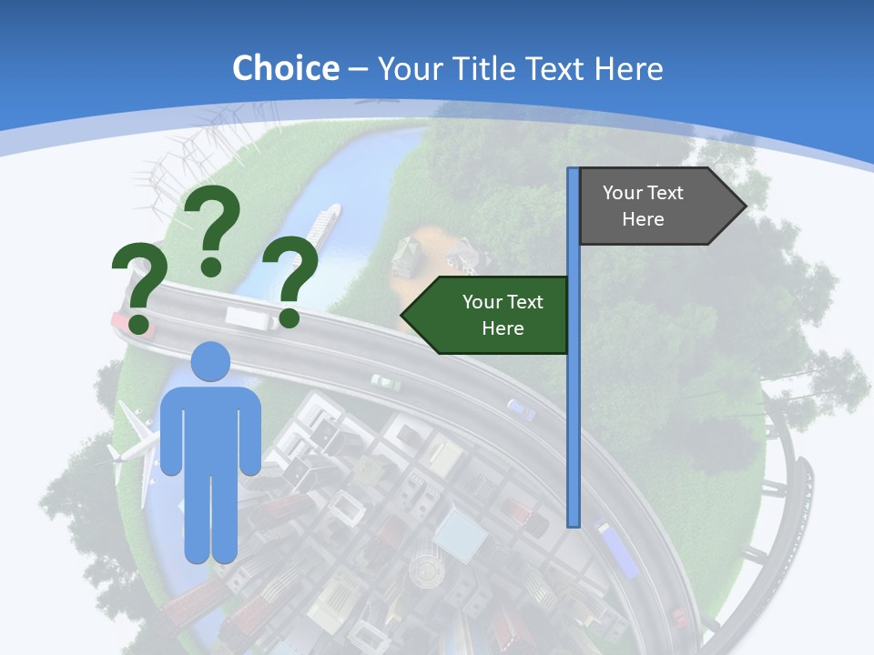 Plane Forest White PowerPoint Template