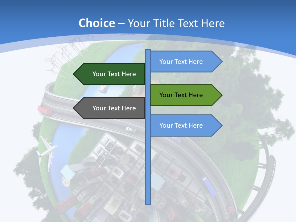 Plane Forest White PowerPoint Template