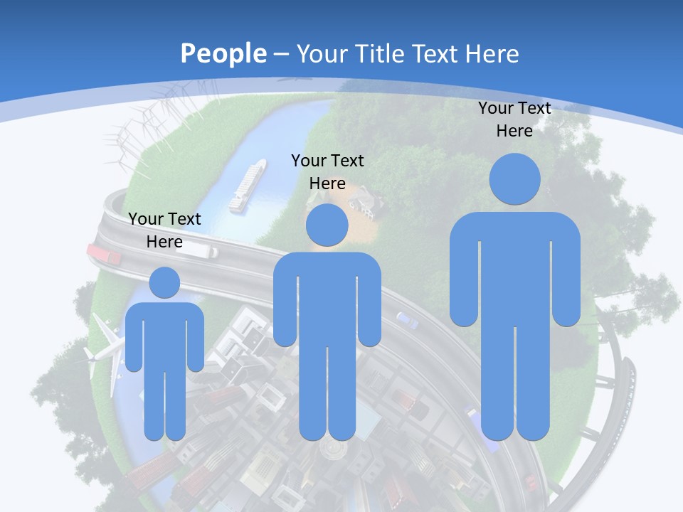 Plane Forest White PowerPoint Template