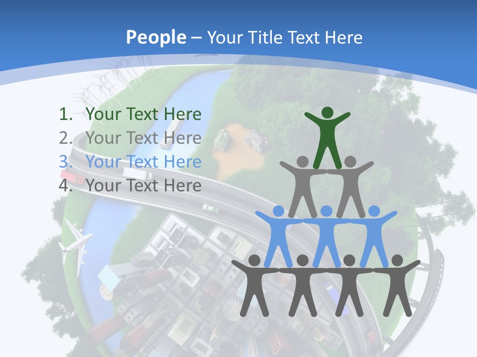 Plane Forest White PowerPoint Template