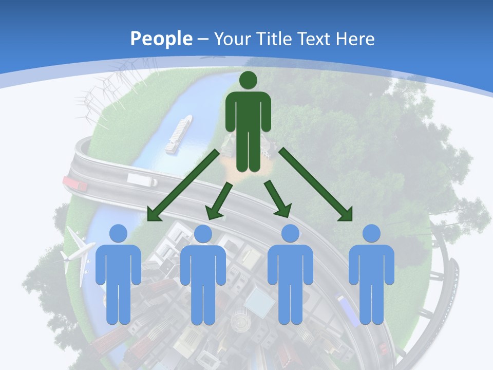 Plane Forest White PowerPoint Template