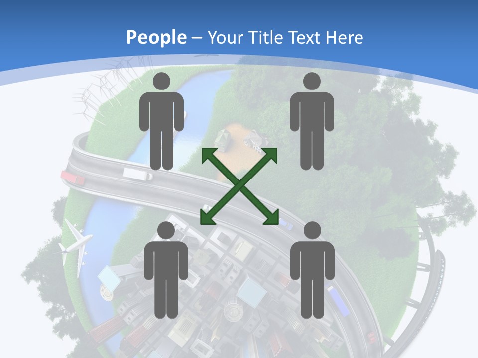 Plane Forest White PowerPoint Template