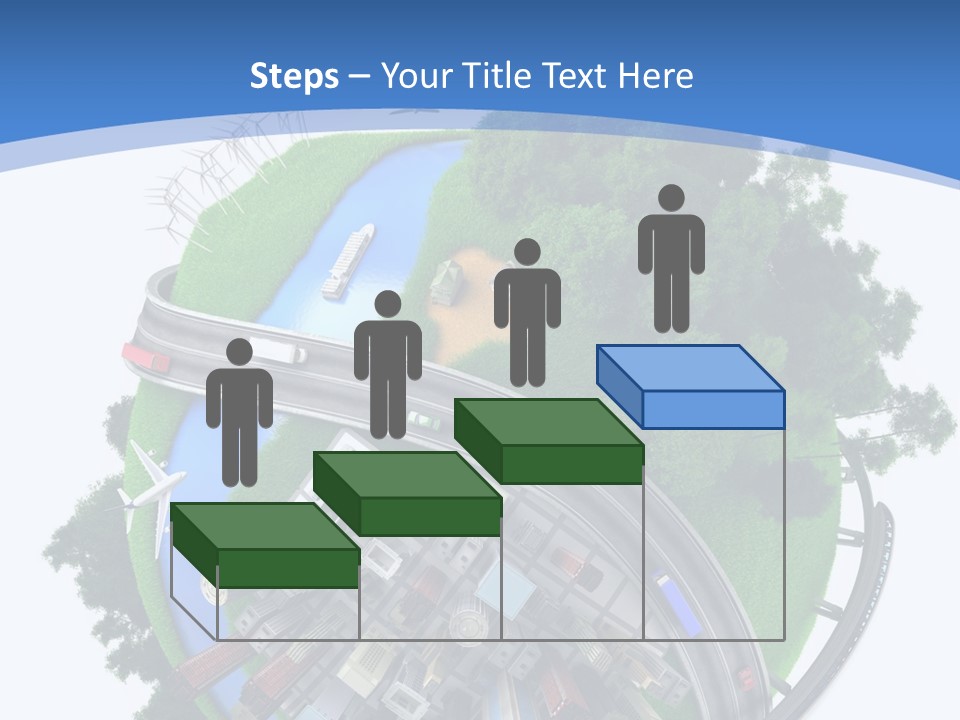 Plane Forest White PowerPoint Template