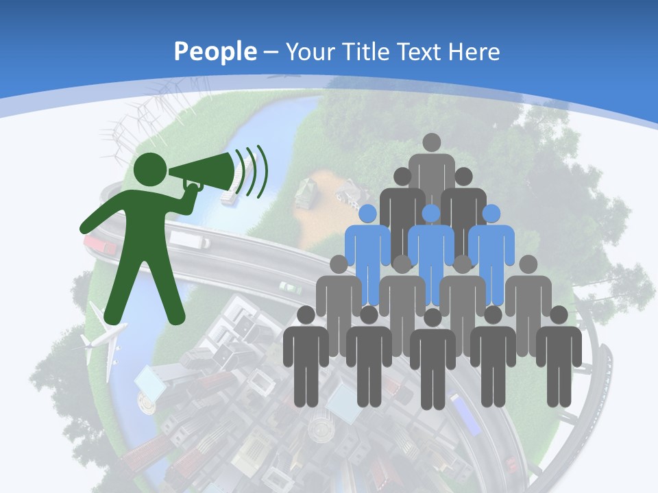 Plane Forest White PowerPoint Template