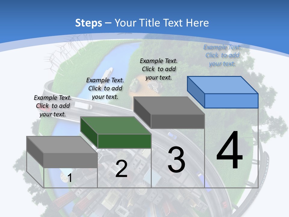 Plane Forest White PowerPoint Template