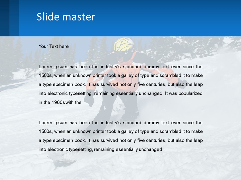 Freeze Snowboarding Teenagers PowerPoint Template