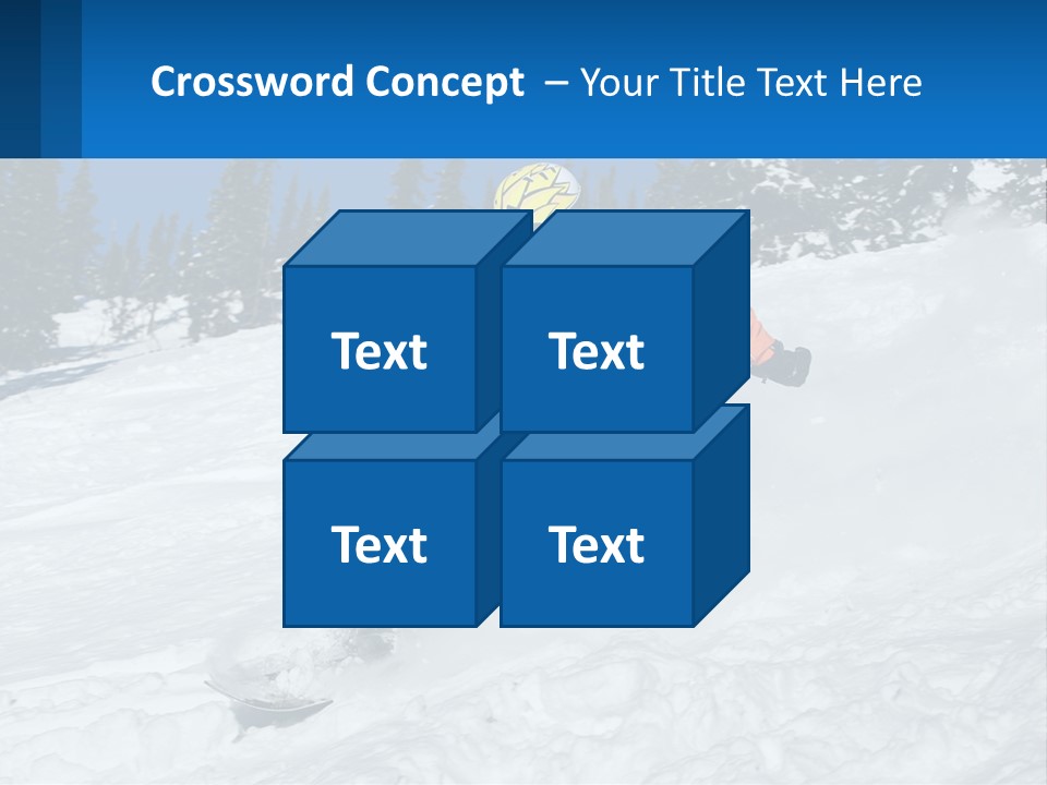 Freeze Snowboarding Teenagers PowerPoint Template