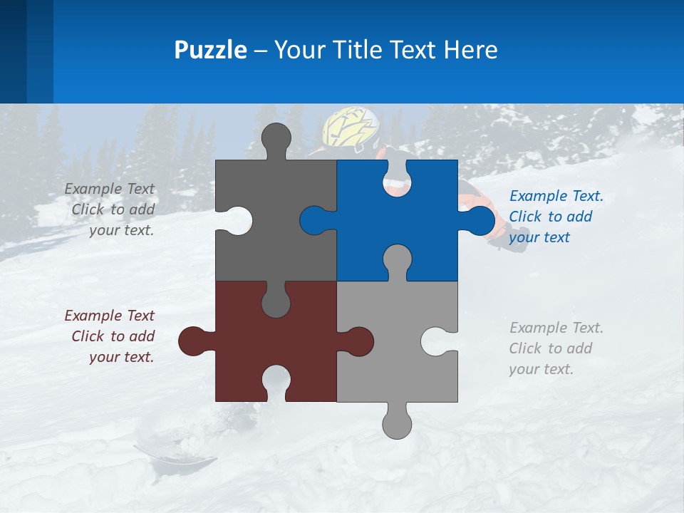 Freeze Snowboarding Teenagers PowerPoint Template