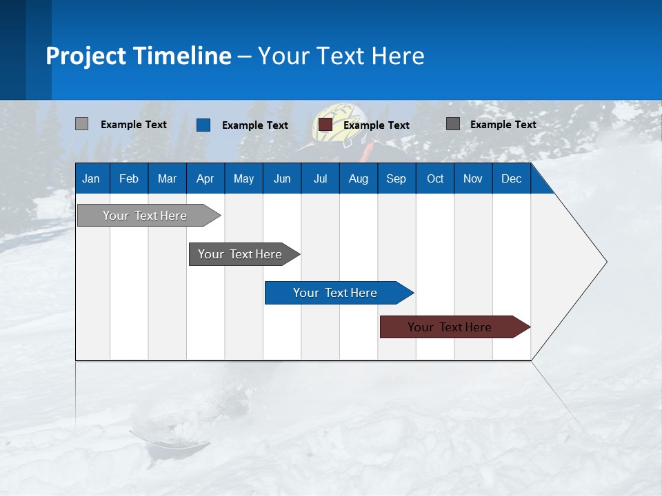 Freeze Snowboarding Teenagers PowerPoint Template