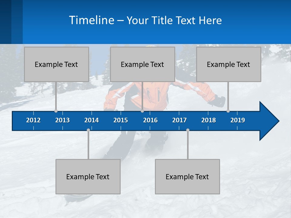 Freeze Snowboarding Teenagers PowerPoint Template