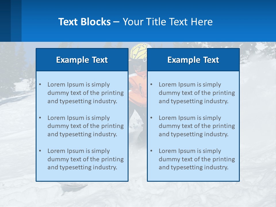Freeze Snowboarding Teenagers PowerPoint Template