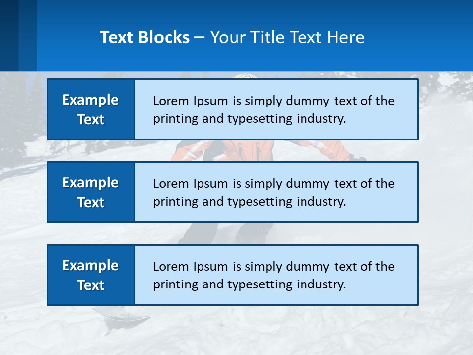 Freeze Snowboarding Teenagers PowerPoint Template