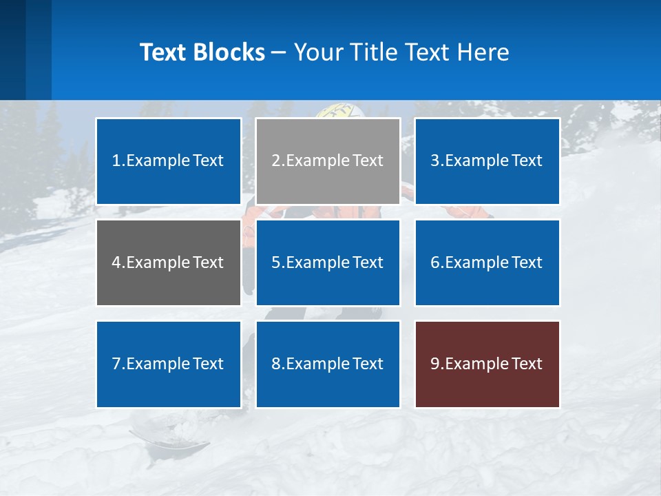 Freeze Snowboarding Teenagers PowerPoint Template