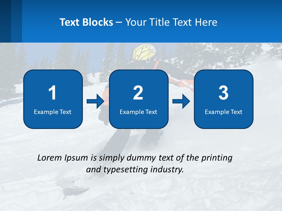 Freeze Snowboarding Teenagers PowerPoint Template