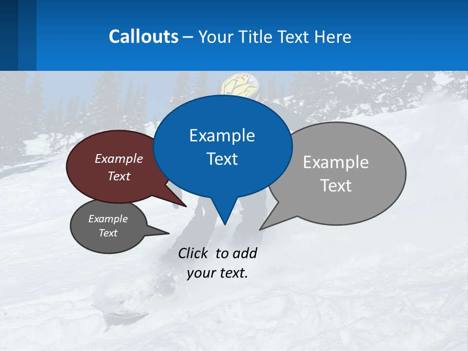 Freeze Snowboarding Teenagers PowerPoint Template