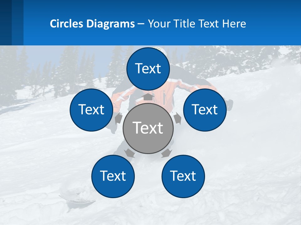 Freeze Snowboarding Teenagers PowerPoint Template