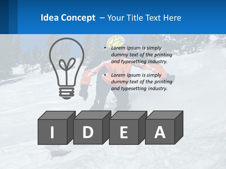 Freeze Snowboarding Teenagers PowerPoint Template