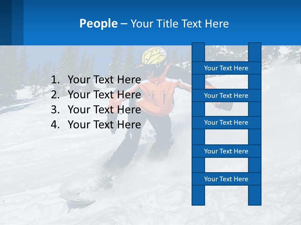 Freeze Snowboarding Teenagers PowerPoint Template