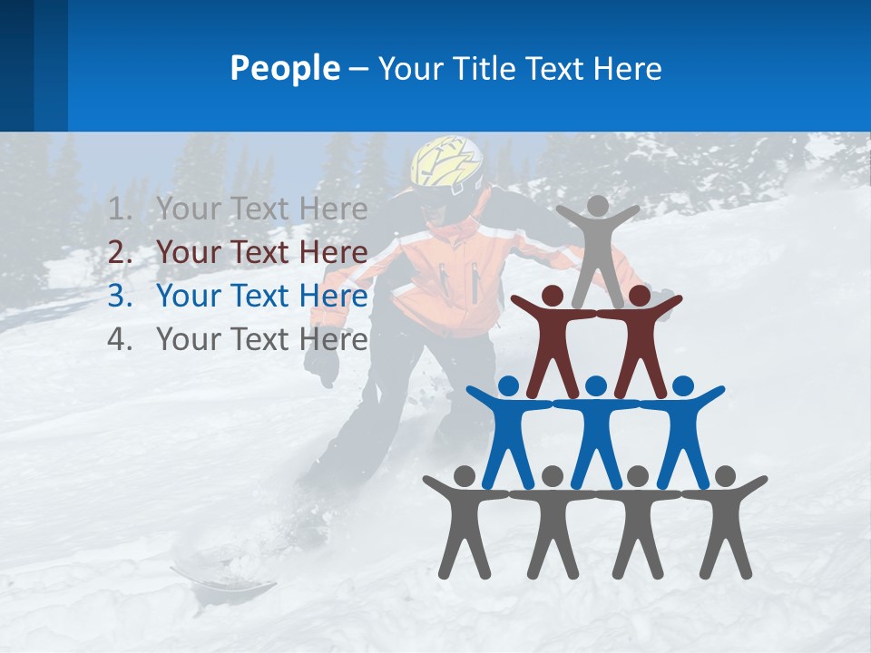 Freeze Snowboarding Teenagers PowerPoint Template