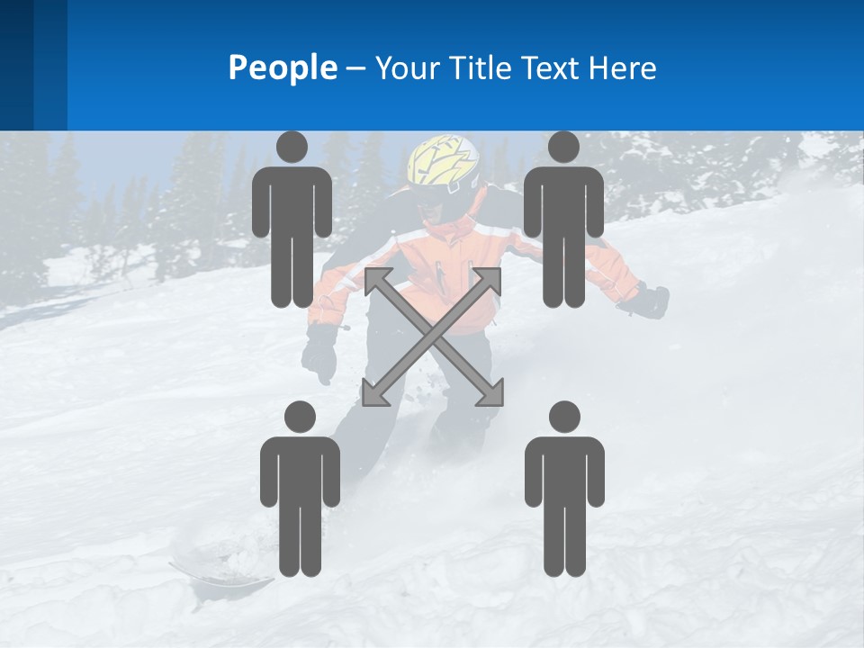 Freeze Snowboarding Teenagers PowerPoint Template