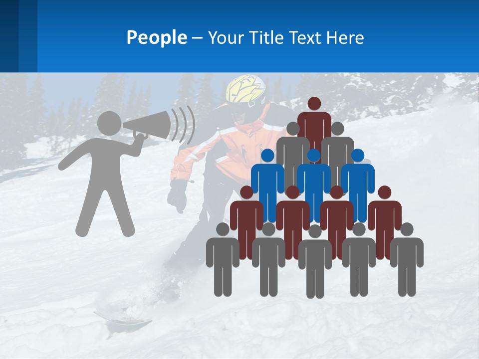 Freeze Snowboarding Teenagers PowerPoint Template