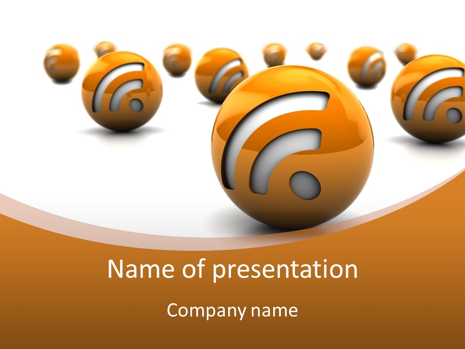 Blog Ball Computer PowerPoint Template