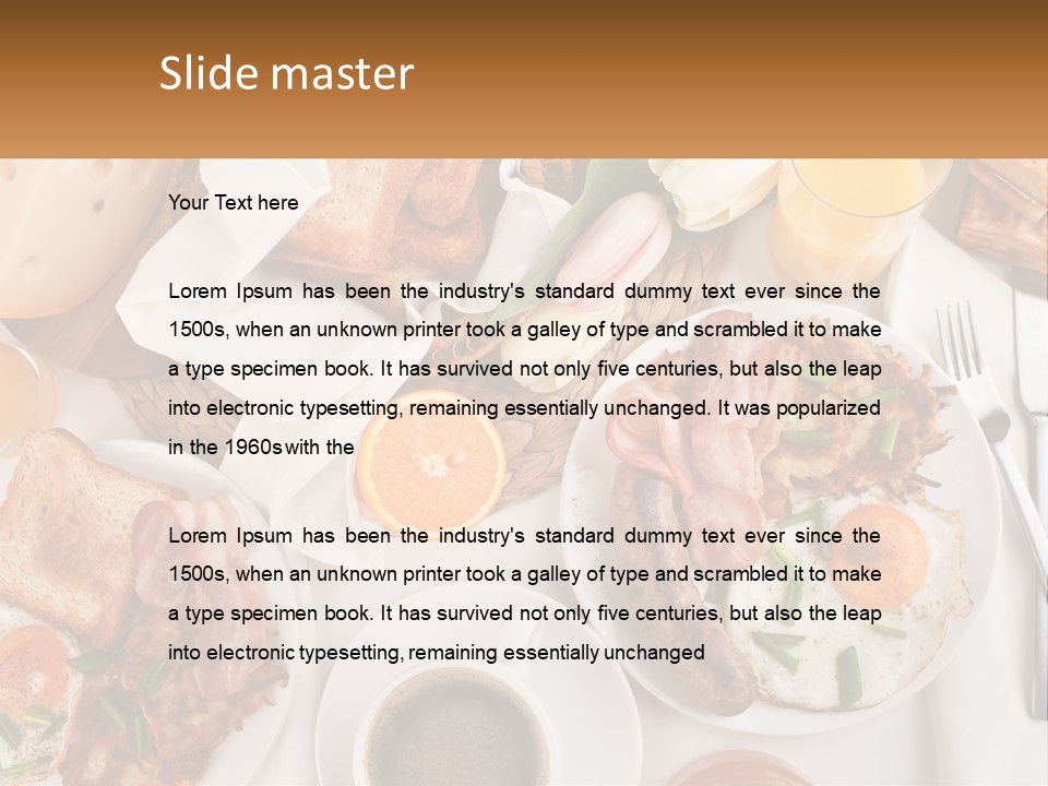 Lunch Traditional Orange PowerPoint Template