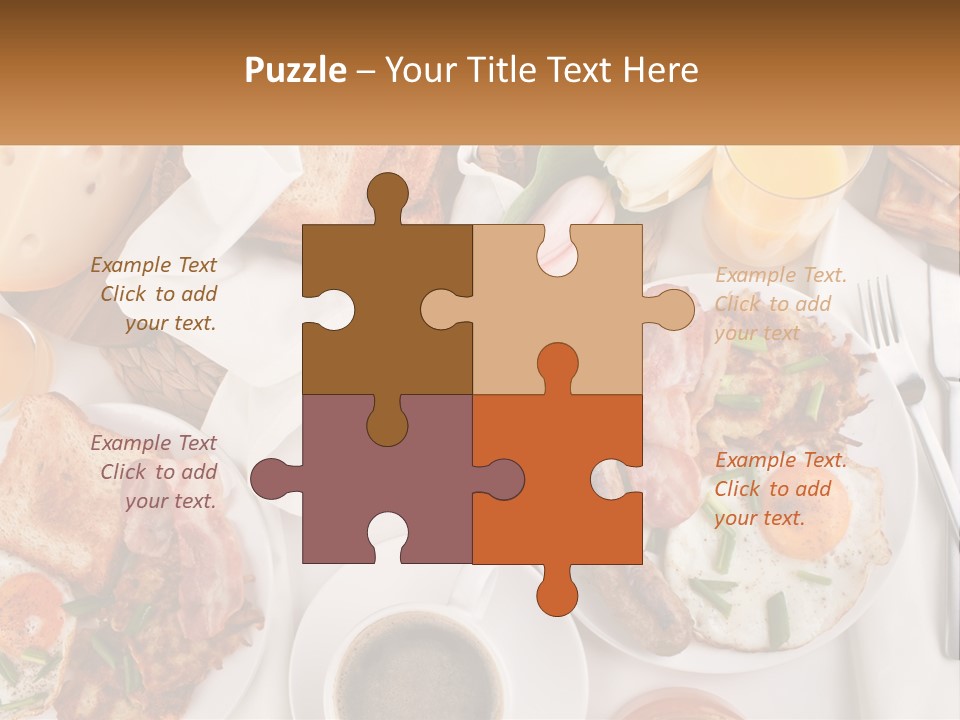 Lunch Traditional Orange PowerPoint Template