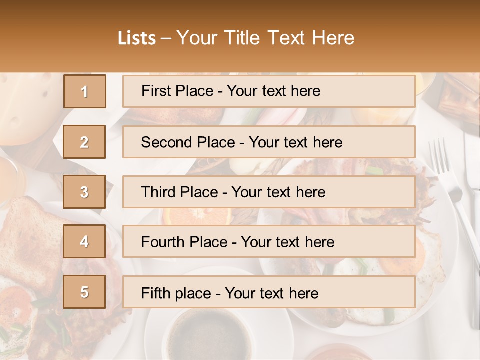 Lunch Traditional Orange PowerPoint Template