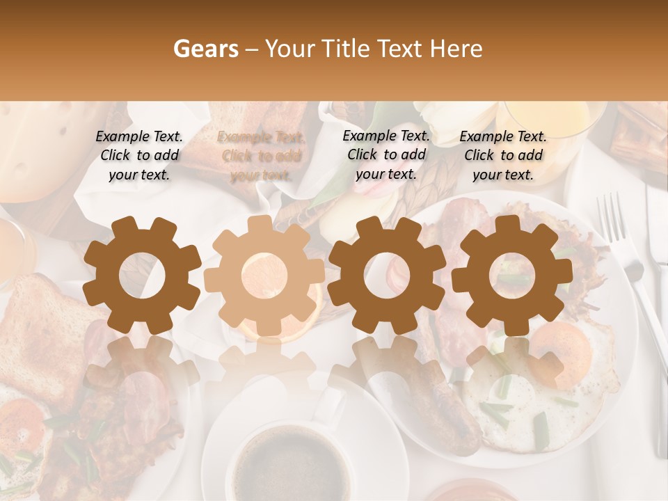 Lunch Traditional Orange PowerPoint Template