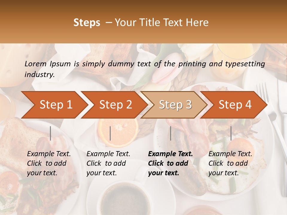 Lunch Traditional Orange PowerPoint Template