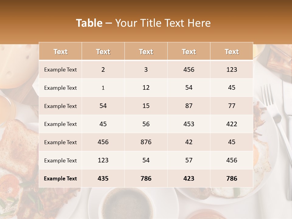 Lunch Traditional Orange PowerPoint Template
