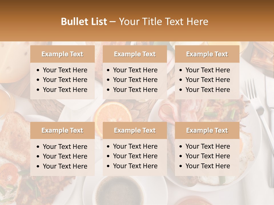 Lunch Traditional Orange PowerPoint Template