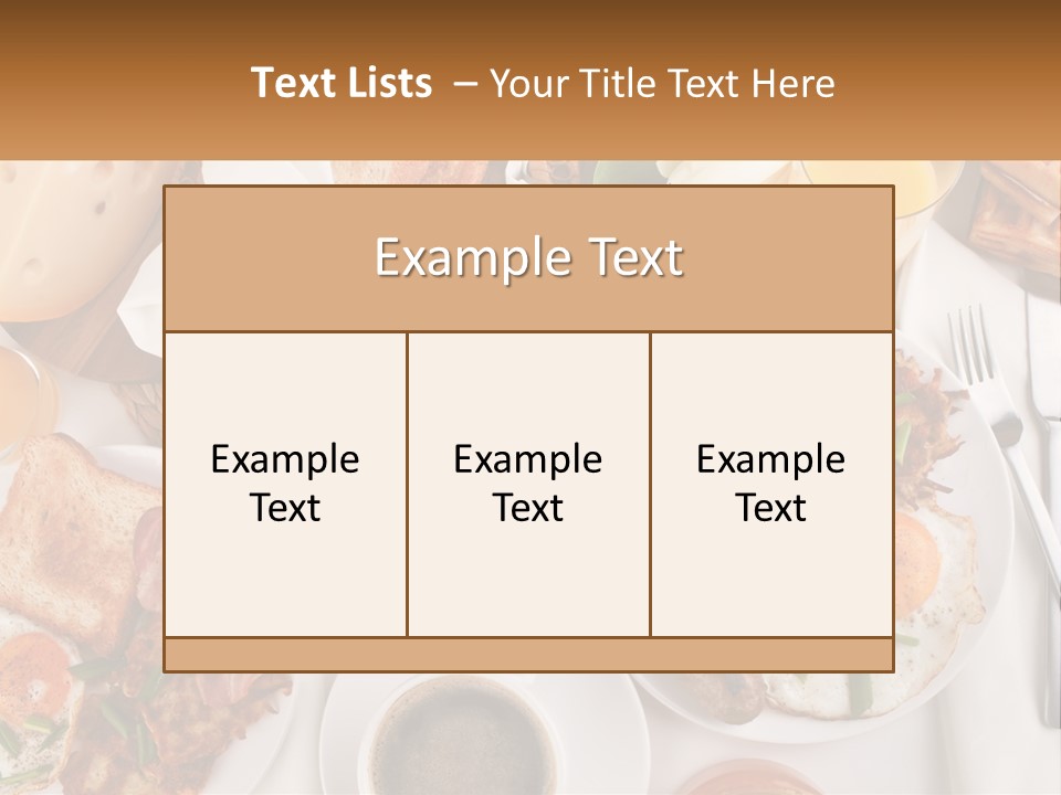 Lunch Traditional Orange PowerPoint Template