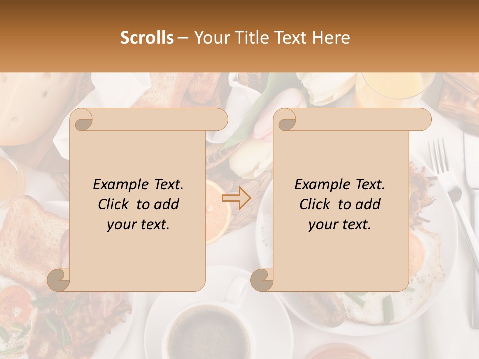 Lunch Traditional Orange PowerPoint Template