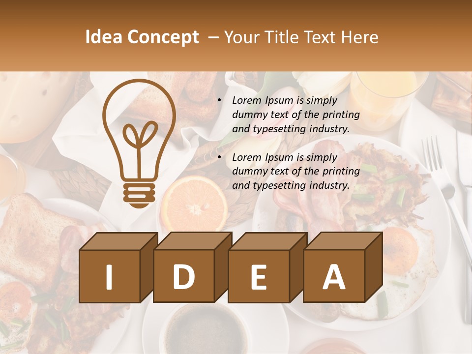 Lunch Traditional Orange PowerPoint Template