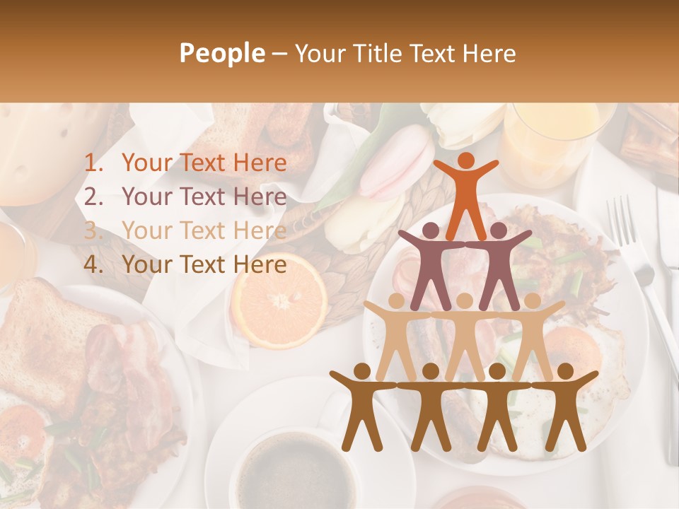 Lunch Traditional Orange PowerPoint Template