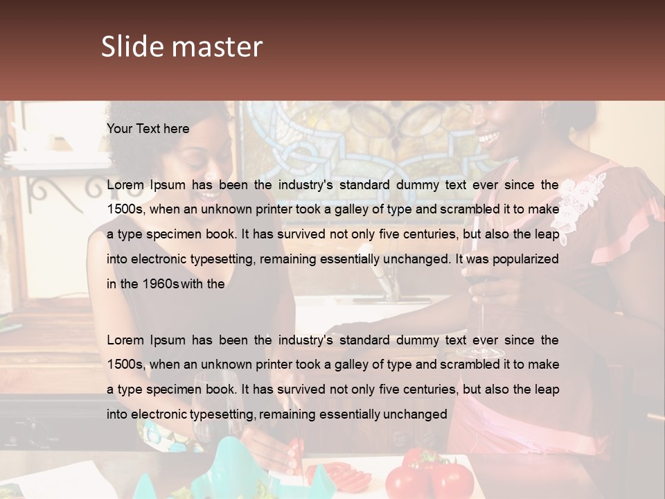 Lifestyle Smiling Africanamerican PowerPoint Template