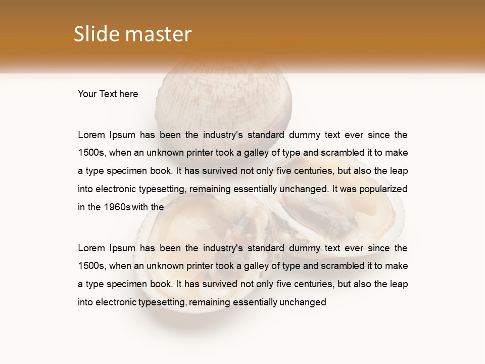European Edible Mollusk PowerPoint Template