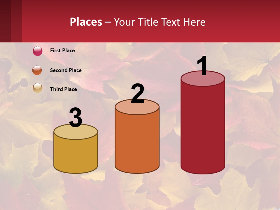 A Bunch Of Colorful Leaves On A White Background PowerPoint Template