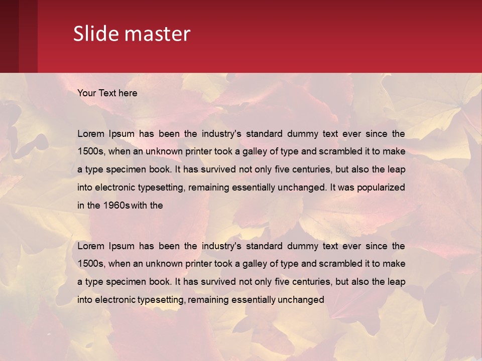 A Bunch Of Colorful Leaves On A White Background PowerPoint Template