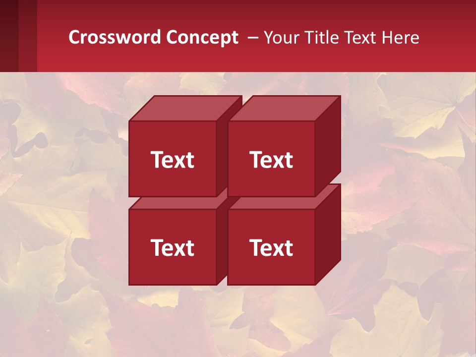 A Bunch Of Colorful Leaves On A White Background PowerPoint Template