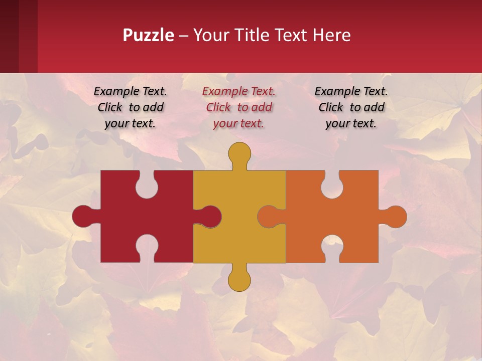 A Bunch Of Colorful Leaves On A White Background PowerPoint Template