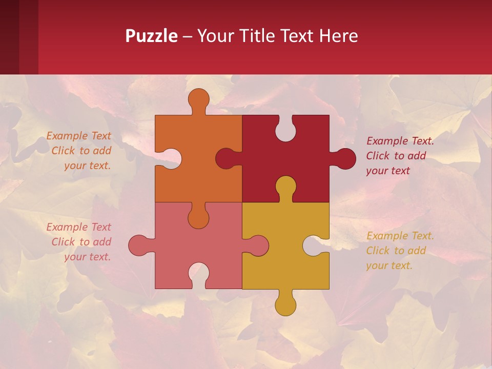 A Bunch Of Colorful Leaves On A White Background PowerPoint Template