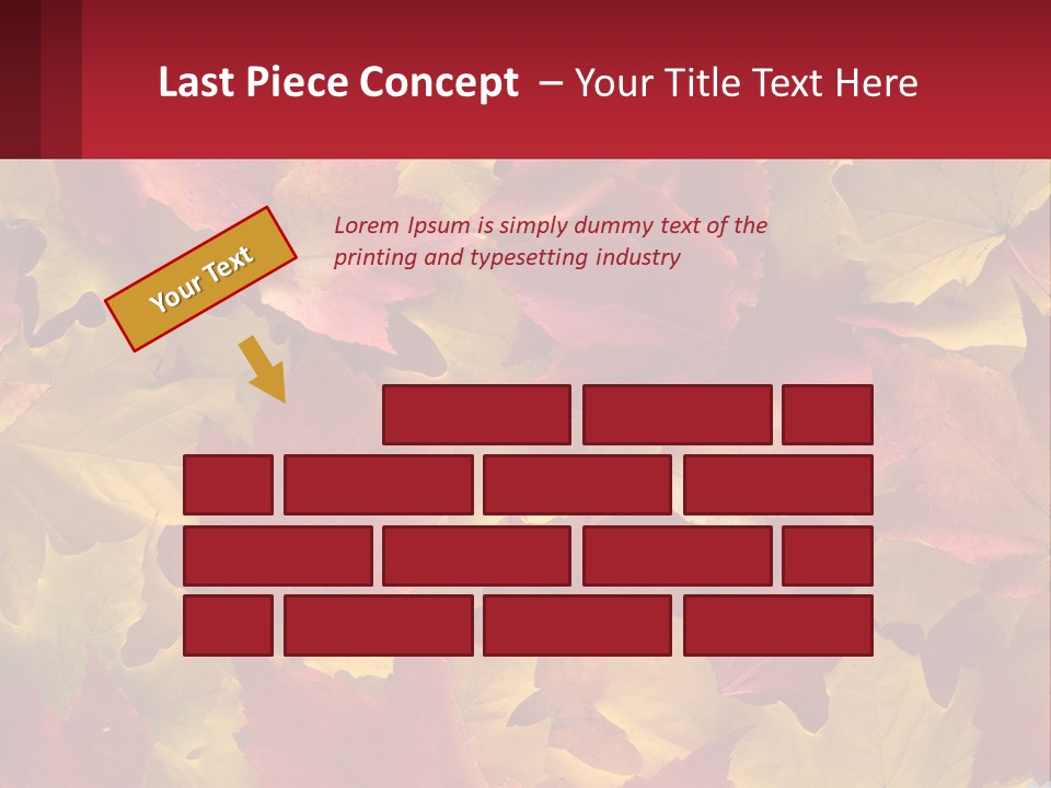 A Bunch Of Colorful Leaves On A White Background PowerPoint Template