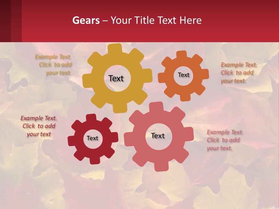 A Bunch Of Colorful Leaves On A White Background PowerPoint Template