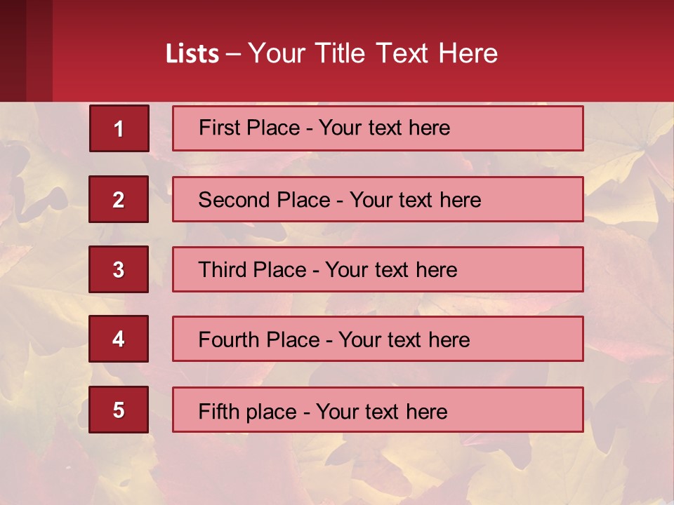 A Bunch Of Colorful Leaves On A White Background PowerPoint Template