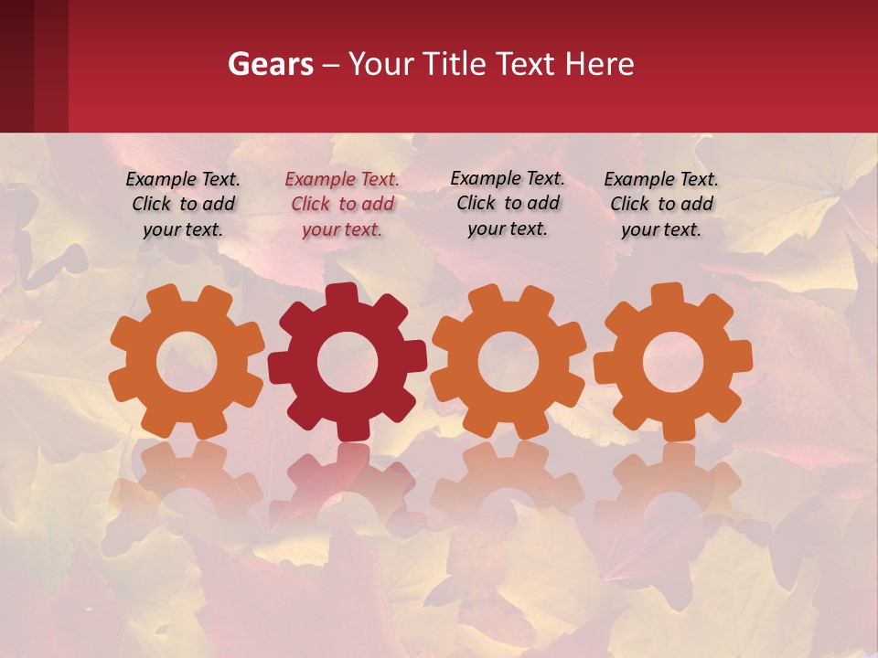 A Bunch Of Colorful Leaves On A White Background PowerPoint Template