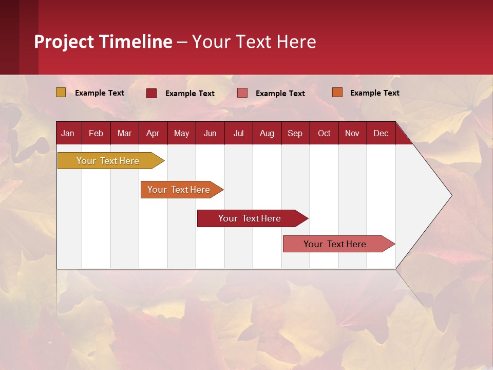 A Bunch Of Colorful Leaves On A White Background PowerPoint Template